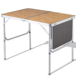 Aluminum Folding Picnic Camping Table with MDF Table Top