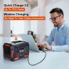 300W Portable Power Station 70200mAh AC Car Solar Generator Backup Energy Storage Battery for Outdoor Camping Travel Emergency Support Wireless Chargi