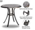 [Dropshipping] 3 Piece Bistro Set, Dining Table Folding Chairs Garden Backyard Outdoor Patio Furniture
