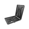 Folding Table 6ft Portable Heavy Duty Plastic Fold-in-Half Utility Foldable Table Plastic Dining Table (BLACK)