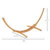 Outsunny 10.6' Wooden Hammock Stand Universal Garden Picnic Camp Accessories, 264lbs, Natural