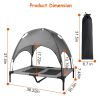 Outdoor Elevated Dog Bed Cooling Raised Pet Cot Canopy Shade Tent Pet Cooling Bed with Removable Canopy for Outside Yard Camping Beach