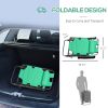 Tanning Chair, 2-in-1 Beach Lounge Chair & Camping Chair w/ Pillow & Pocket, Adjustable Chaise for Sunbathing Outside, Patio, Poolside, Green