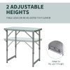 Outsunny 23" Folding Camping Table with Height Adjustability, Lightweight Portable Table with Carry Handle, Outdoor Folding Table Camping Accessories