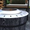 Outsunny Smokeless Fire Pit with Fireproof Mat, 20" Barrel Style Portable Wood Burning Firepit, Magnesium Oxide Low Smoke Camping Bonfire Stove for Ba