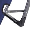 Tanning Chair, 2-in-1 Beach Lounge Chair & Camping Chair w/ Pillow & Pocket, Adjustable Chaise for Sunbathing Outside, Patio, Poolside, Navy