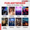 5 Core Party Speaker Portable PA System 2 Wireless Microphone Bluetooth Loud Big Subwoofer Powered Active DJ Karaoke Machine for Studio Indoor Outdoor