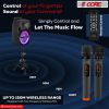 5 Core Party Speaker Portable PA System 2 Wireless Microphone Bluetooth Loud Big Subwoofer Powered Active DJ Karaoke Machine for Studio Indoor Outdoor