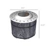 Outsunny Smokeless Fire Pit with Fireproof Mat, 20" Barrel Style Portable Wood Burning Firepit, Magnesium Oxide Low Smoke Camping Bonfire Stove for Ba
