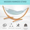 Outsunny 10.6' Wooden Hammock Stand Universal Garden Picnic Camp Accessories, 264lbs, Natural
