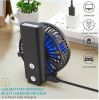 Portable Battery Operated Handheld Personal Desk Fan with 5-20 Hours Working Time/5200mAh Battery; 3 Setting; Foldable Design; for Travel; Camping and