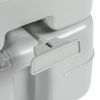 Outsunny Portable Toilet for Adults 5.3 Gallon, Porta Potty with Level Indicator, T-Type Water Outlets and Anti-Leak Handle Pump for Camping, Boating,