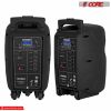 5 Core Party Speaker Portable PA System 2 Wireless Microphone Bluetooth Loud Big Subwoofer Powered Active DJ Karaoke Machine for Studio Indoor Outdoor