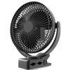 10000mAh Rechargeable Portable Fan, 8-Inch Battery Operated Clip on Fan, USB Fan, 4 Speeds, Strong Airflow, Sturdy Clamp for Personal Office Desk Golf