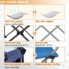 Folding Camping Chair Portable Padded Oversized Chairs with Cup Holders