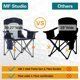Folding Camping Chair Portable Padded Oversized Chairs with Cup Holders