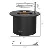 Outsunny 2-in-1 Smokeless Fire Pit, BBQ Grill, 25" Portable Wood Burning Firepit with Cooking Grate, Ash Tray & Poker, Low Smoke Camping Bonfire Stove