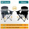 Folding Camping Chair Portable Padded Oversized Chairs with Cup Holders