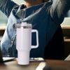 40oz large capacity tumbler With Handle And Straw Lid, Insulated Reusable Stainless Steel Water Bottles Travel Mug Coffee Cup car cup water cup For Me