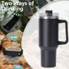 40oz large capacity tumbler With Handle And Straw Lid, Insulated Reusable Stainless Steel Water Bottles Travel Mug Coffee Cup car cup water cup For Me
