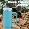 40oz V2 large capacity tumbler,  With Handle And Straw Lid, Insulated Reusable Stainless Steel Water Bottles Travel Mug Coffee Cup car cup water cup F