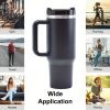 40oz V2 large capacity tumbler,  With Handle And Straw Lid, Insulated Reusable Stainless Steel Water Bottles Travel Mug Coffee Cup car cup water cup F