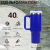 40oz V2 large capacity tumbler,  With Handle And Straw Lid, Insulated Reusable Stainless Steel Water Bottles Travel Mug Coffee Cup car cup water cup F
