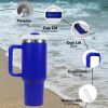 40oz V2 large capacity tumbler,  With Handle And Straw Lid, Insulated Reusable Stainless Steel Water Bottles Travel Mug Coffee Cup car cup water cup F