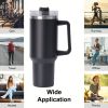 40oz large capacity tumbler With Handle And Straw Lid, Insulated Reusable Stainless Steel Water Bottles Travel Mug Coffee Cup car cup water cup For Me