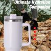 40oz large capacity tumbler With Handle And Straw Lid, Insulated Reusable Stainless Steel Water Bottles Travel Mug Coffee Cup car cup water cup For Me