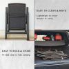 Folding Patio Chairs Set of 2, Aluminium Frame Reclining Sling Lawn Chairs with Adjustable High Backrest, Patio Dining Chairs for Outdoor, Camping,Por