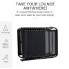 Outsunny Reclining Chaise Lounge Chair, Portable Sun Lounger, Folding Camping Cot, with Adjustable Backrest and Removable Pillow, for Patio, Garden, B