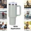 40oz V2 large capacity tumbler,  With Handle And Straw Lid, Insulated Reusable Stainless Steel Water Bottles Travel Mug Coffee Cup car cup water cup F
