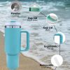40oz V2 large capacity tumbler,  With Handle And Straw Lid, Insulated Reusable Stainless Steel Water Bottles Travel Mug Coffee Cup car cup water cup F