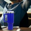 40oz V2 large capacity tumbler,  With Handle And Straw Lid, Insulated Reusable Stainless Steel Water Bottles Travel Mug Coffee Cup car cup water cup F