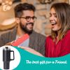 40oz large capacity tumbler With Handle And Straw Lid, Insulated Reusable Stainless Steel Water Bottles Travel Mug Coffee Cup car cup water cup For Me
