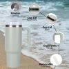 40oz V2 large capacity tumbler,  With Handle And Straw Lid, Insulated Reusable Stainless Steel Water Bottles Travel Mug Coffee Cup car cup water cup F