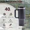 40oz V2 large capacity tumbler,  With Handle And Straw Lid, Insulated Reusable Stainless Steel Water Bottles Travel Mug Coffee Cup car cup water cup F