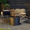 Outsunny 2-in-1 Smokeless Fire Pit, BBQ Grill, 25" Portable Wood Burning Firepit with Cooking Grate, Ash Tray & Poker, Low Smoke Camping Bonfire Stove