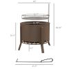 Outsunny 2-in-1 Smokeless Fire Pit, BBQ Grill, 19" Portable Wood Burning Firepit with Cooking Grate and Poker, Low Smoke Camping Bonfire Stove for Bac