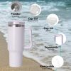 40oz large capacity tumbler With Handle And Straw Lid, Insulated Reusable Stainless Steel Water Bottles Travel Mug Coffee Cup car cup water cup For Me