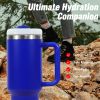 40oz V2 large capacity tumbler,  With Handle And Straw Lid, Insulated Reusable Stainless Steel Water Bottles Travel Mug Coffee Cup car cup water cup F
