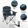 Folding Camping Chair Portable Padded Oversized Chairs with Cup Holders