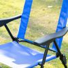 Outsunny Folding Patio Chairs Set of 2, Outdoor Deck Chair with Adjustable Sling Back, Camping Chair with Removable Headrest for Garden, Backyard, Law