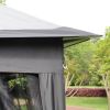 Outdoor 11x 11Ft Pop Up Gazebo Canopy With Removable Zipper Netting,2-Tier Soft Top Event Tent,Suitable For Patio Backyard Garden Camping Area