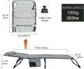 Set of 2 Outdoor Chaise Lounge with Detachable Pocket and Pillow;  Portable Adjustable Patio Sun Lounge Chair for Garden; Beach;  Sunbathing