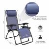 Zero Gravity Chair Patio Folding Lawn Lounge Chairs Outdoor Foldable Camp Reclining Lounge Chair with sidetable for Backyard Porch Swimming Poolside a