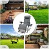 Zero Gravity Chair Patio Folding Lawn Lounge Chairs Outdoor Foldable Camp Reclining Lounge Chair with sidetable for Backyard Porch Swimming Poolside a