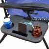 Zero Gravity Chair Patio Folding Lawn Lounge Chairs Outdoor Foldable Camp Reclining Lounge Chair with sidetable for Backyard Porch Swimming Poolside a