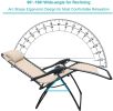 Zero Gravity Chair Patio Folding Lawn Lounge Chairs Outdoor Foldable Camp Reclining Lounge Chair with sidetable for Backyard Porch Swimming Poolside a